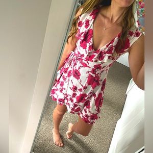 FREE PEOPLE: French Quarter Wrap Mini Dress.